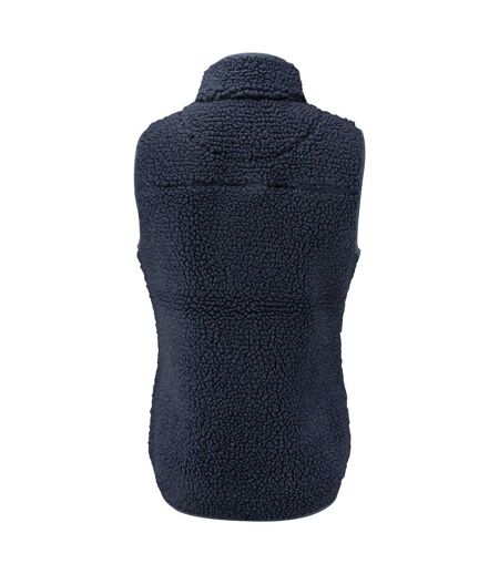 Womens/ladies Kingsley Sherpa Fleece Gilet Navy James Harvest