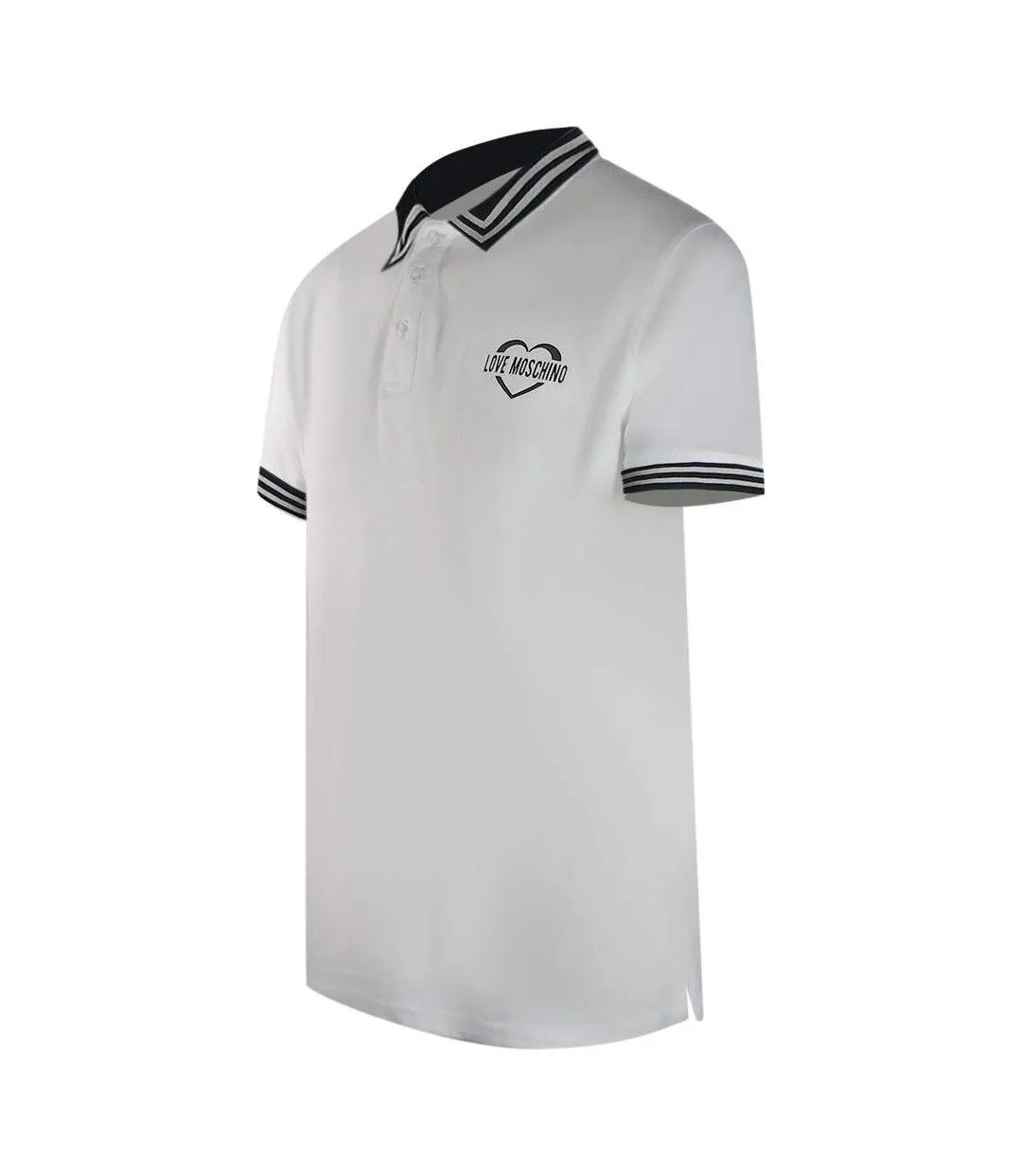 Polo Homme Blanc Love Moschino-3