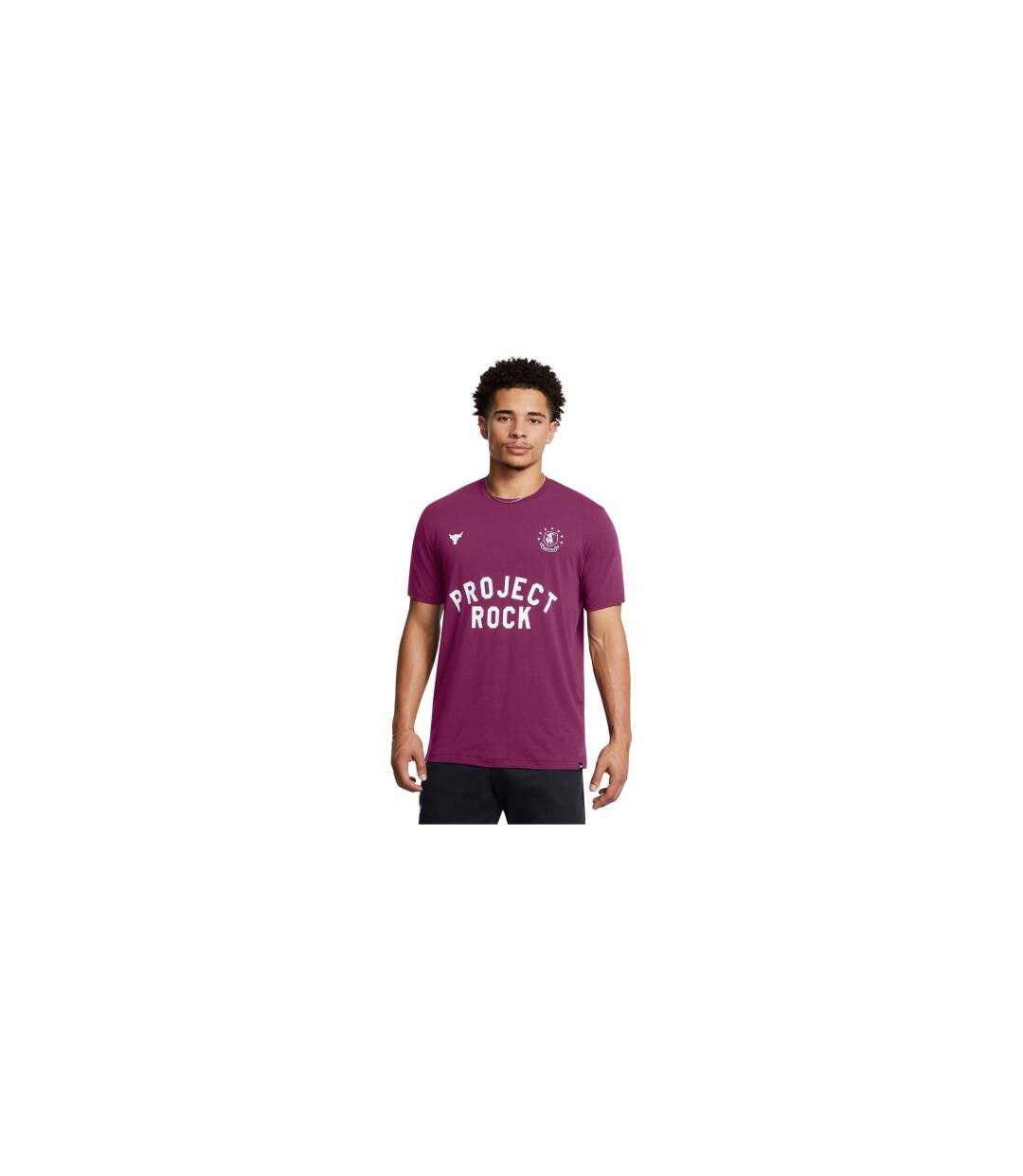 T-shirt Project Rock Homme Violet Under Armour-1