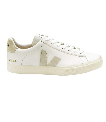 Womens/ladies Campo Leather Trainers White Natural Veja