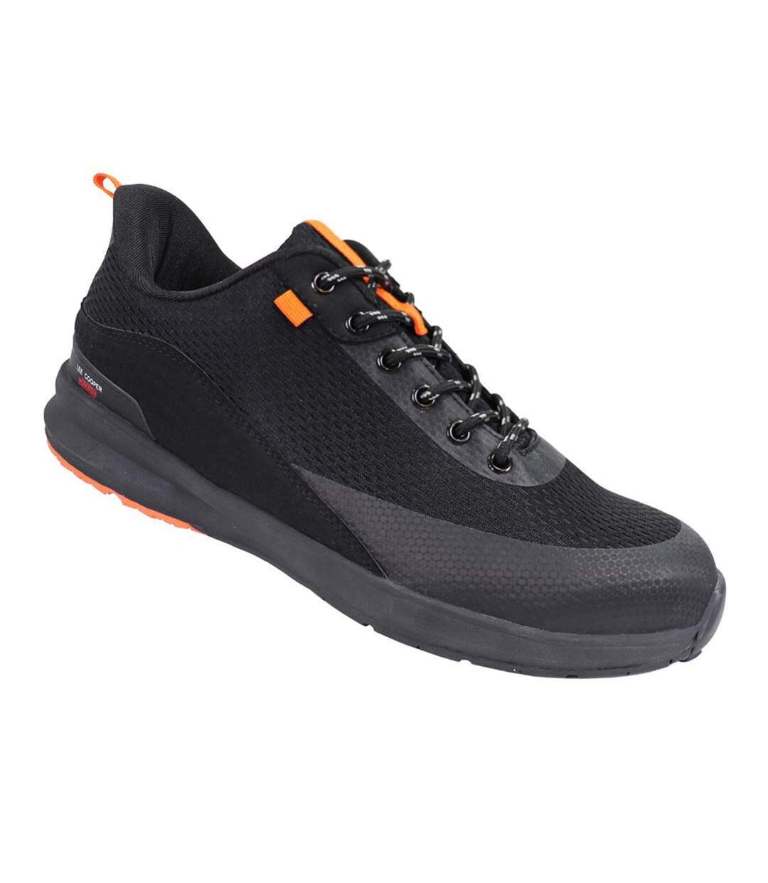 Mens sporty steel toe cap safety trainers black Lee Cooper-1