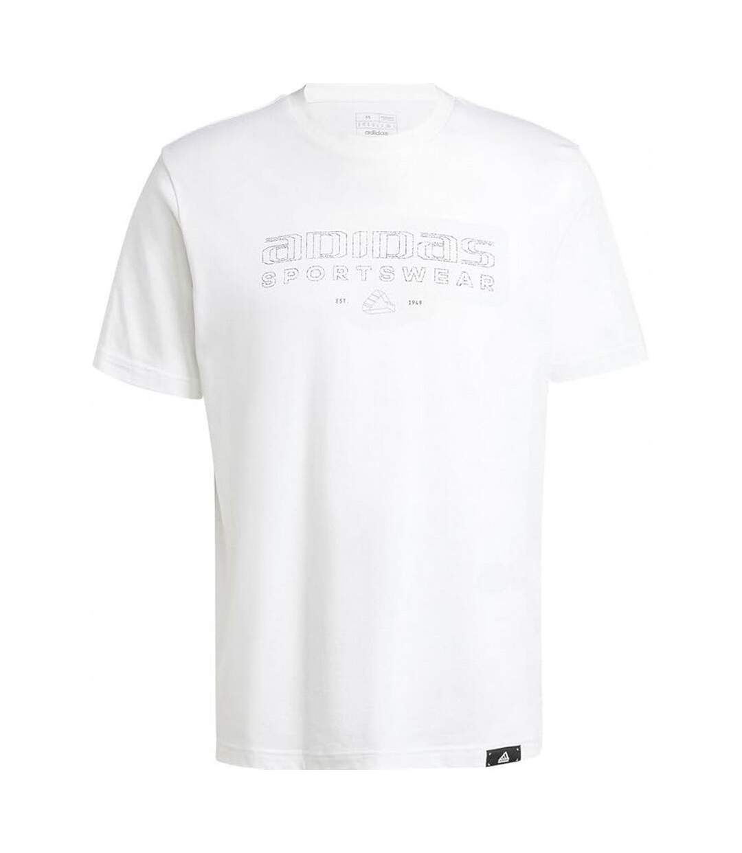 T-shirt Style Linéaire Tech Homme Blanc Adidas-2