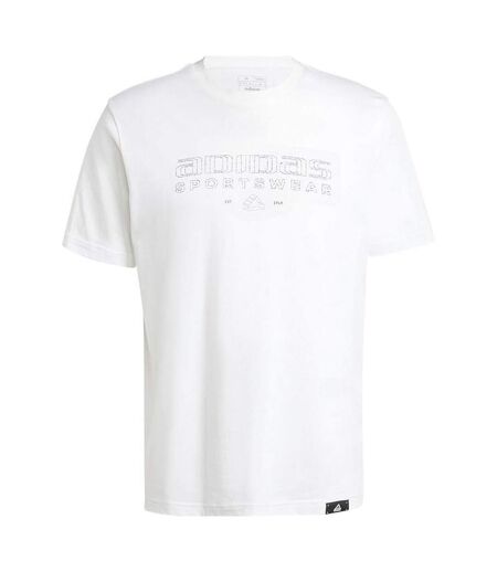 T-shirt Style Linéaire Tech Homme Blanc Adidas