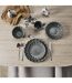 Lot de 6 Assiettes Plates Calista 26cm Gris-3