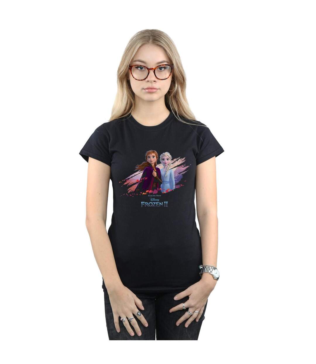 Disney Womens/Ladies Frozen 2 Elsa And Anna Nature Is Beautiful Cotton T-Shirt (Noir) - UTBI48110-2