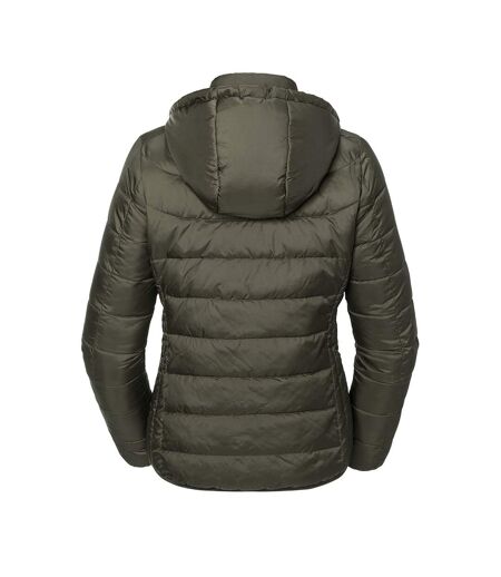 Russell Womens/Ladies Hooded Nano Padded Jacket (Dark Olive) - UTPC4110