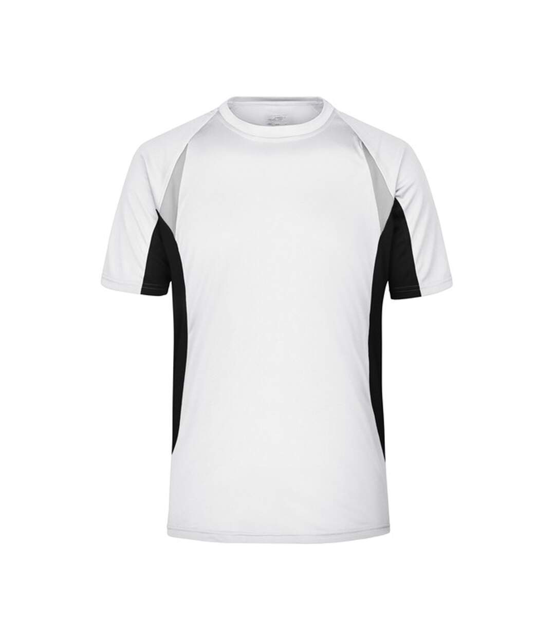 T-shirt Course À Pied Homme Blanc Noir James And Nicholson-1
