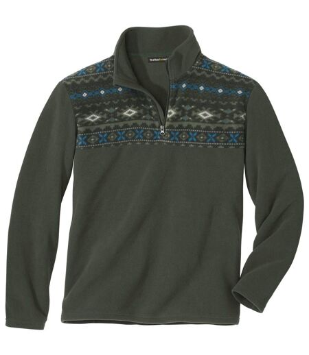 Men's Patterned Fleece Sweater