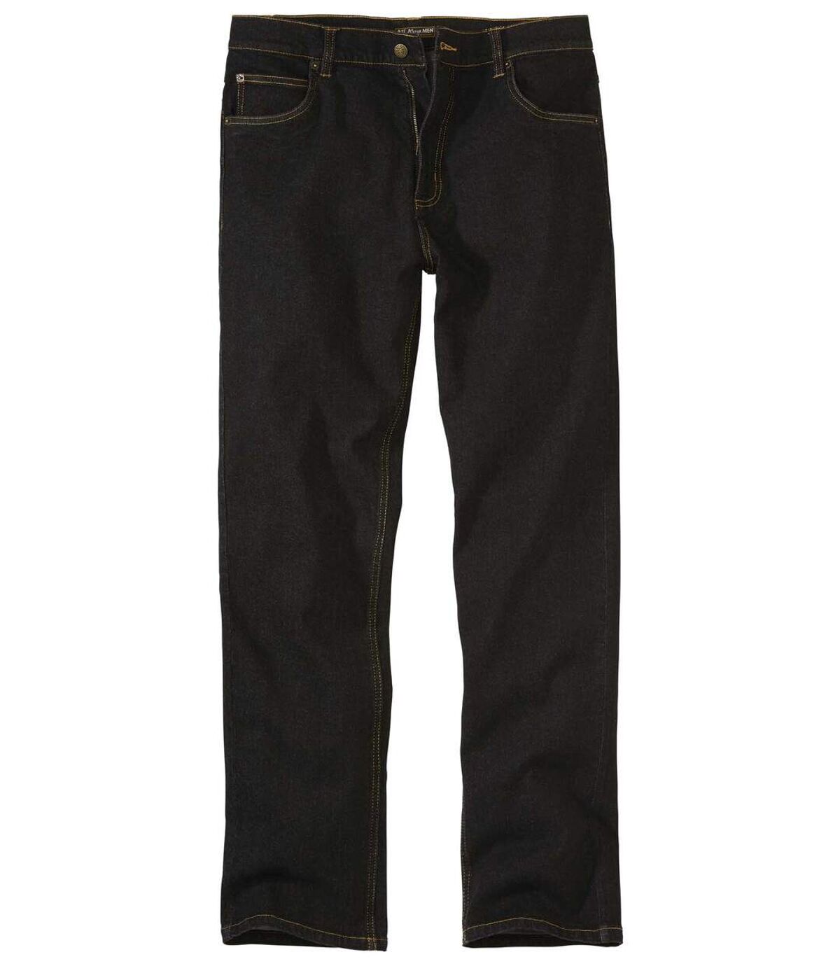 Jean Regular Stretch Confort Noir Atlas For Men