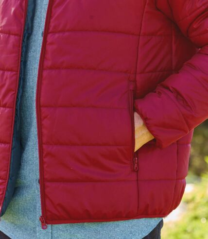 Men's Red Water-Repellent Padded Jacket