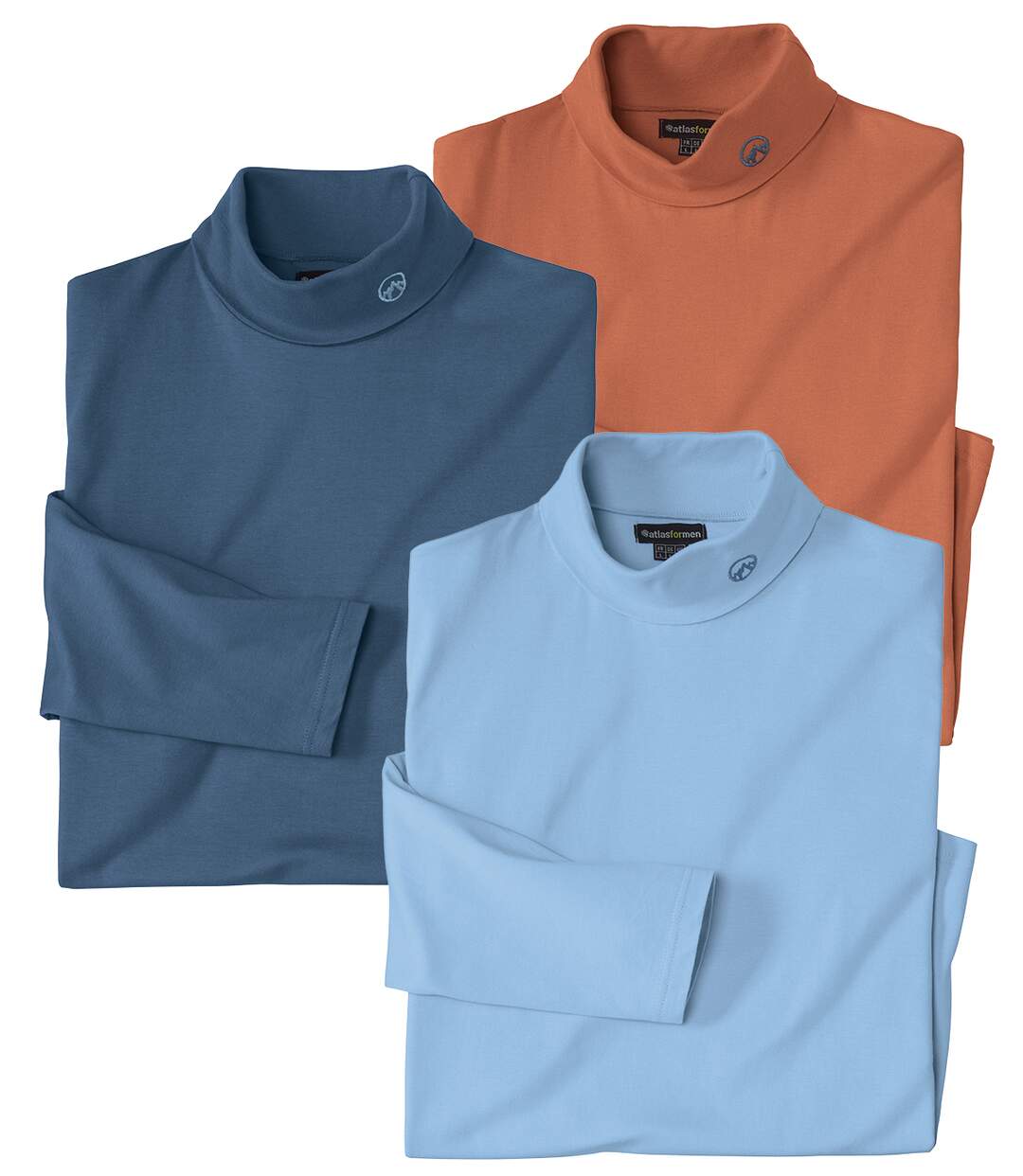 Le Lot de 3 Sous-Pulls Unis Col Roulé-2
