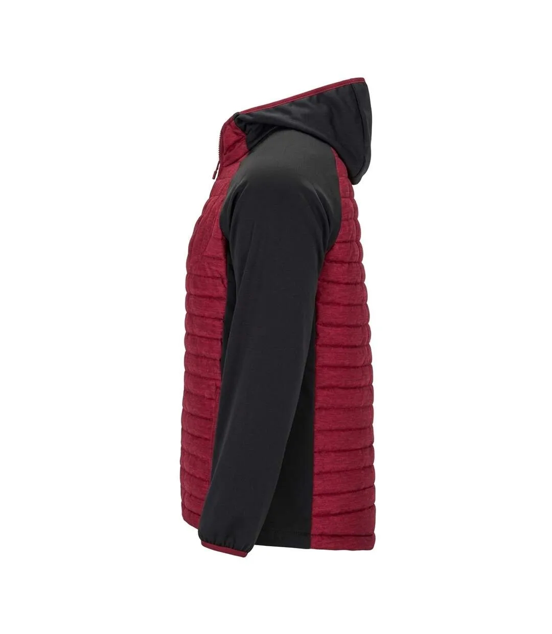 Unisex Adult Minsk Insulated Padded Jacket Black Red Roly-3