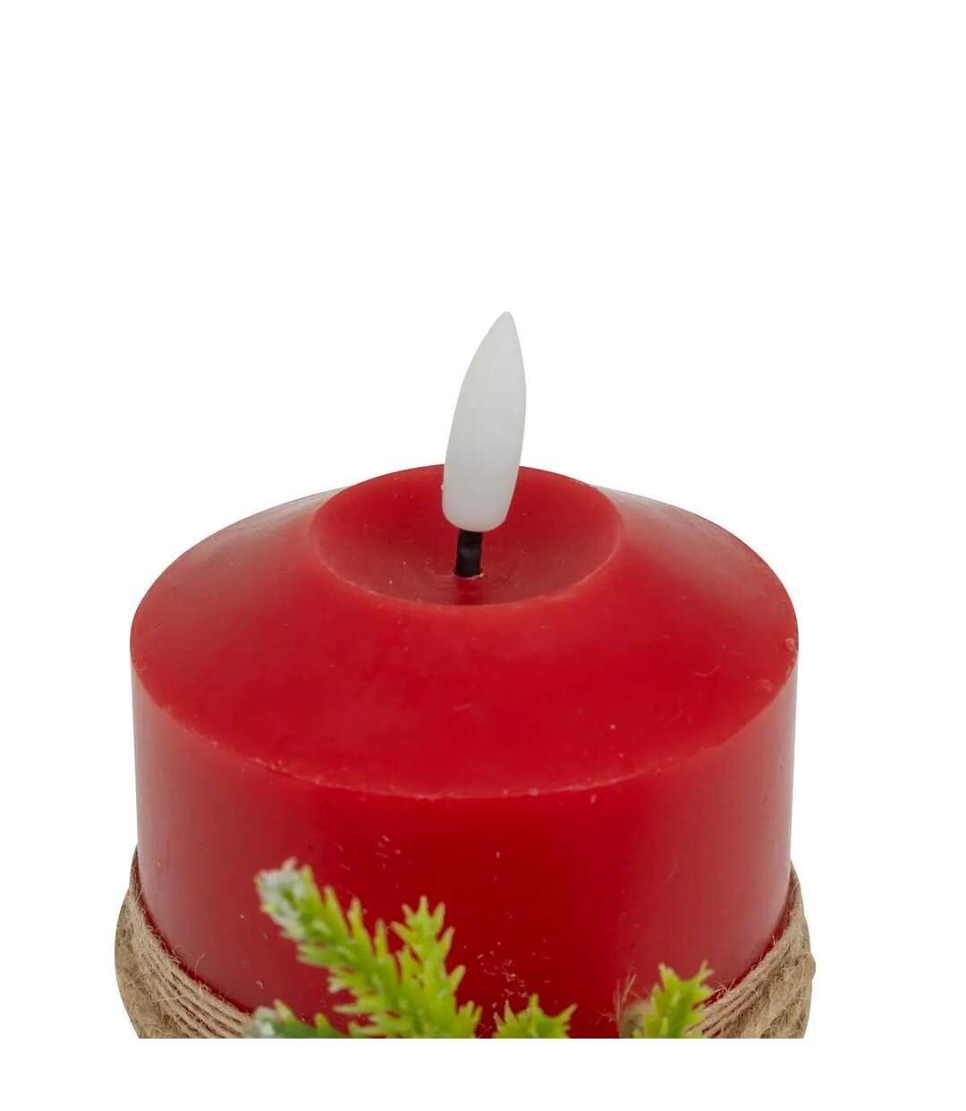 Bougie LED de Noël Branche 12cm Rouge-2