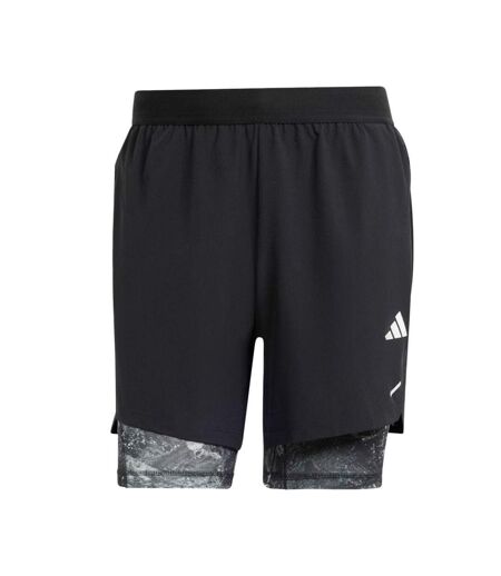 Short de running noir homme adidas wo pow 2in1