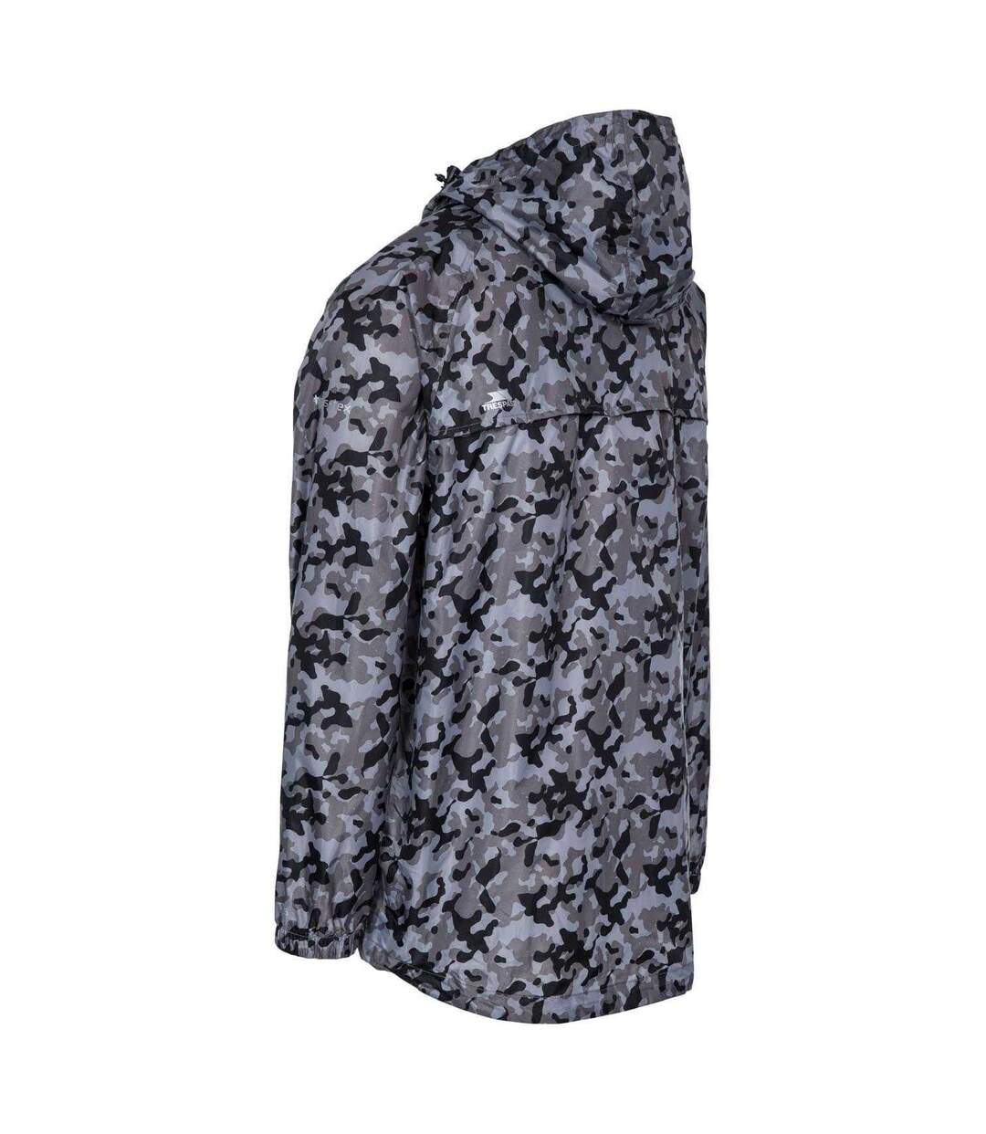 Veste Imperméable Pliable À Capuche Motif/style Camouflage Qikpac Femme Gris Camouflage Trespass-2