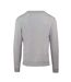 Mens Embroidered Logo Crew Neck Long-sleeved Sweatshirt Grey Aquascutum-2