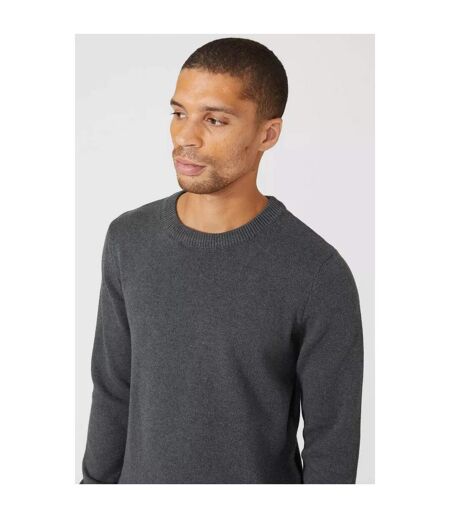 Maine Mens Premium Cotton Crew Neck Sweater (Gray) - UTDH1848