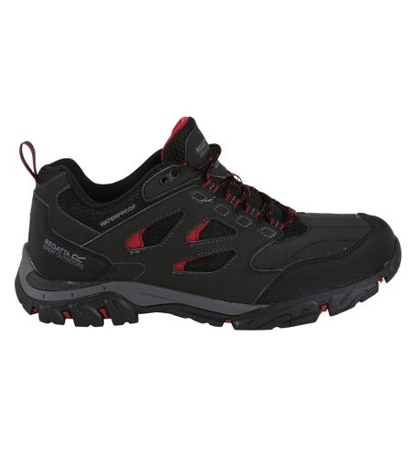 Chaussures De Randonnée Holcombe Homme Gris Foncé Rouge Foncé Regatta