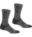 Pack Of 2  Unisex Adult Wool Hiking Boot Socks  Briar Grey Navy Regatta-2