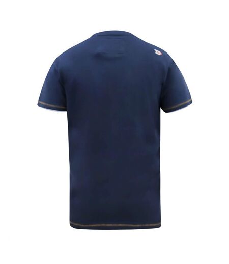 Mens D555 Prestwick Florida Floral Kingsize T-shirt Navy Duke