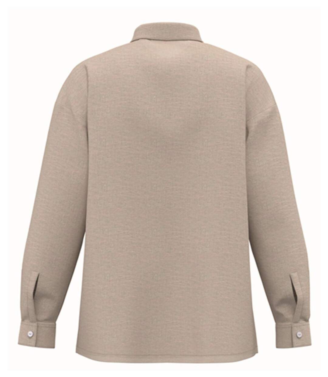 Chemise oversize en lin - Femme - PATS501 - beige-2