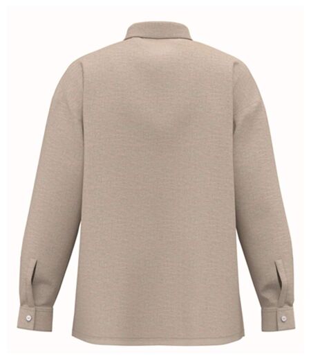 Chemise oversize en lin - Femme - PATS501 - beige