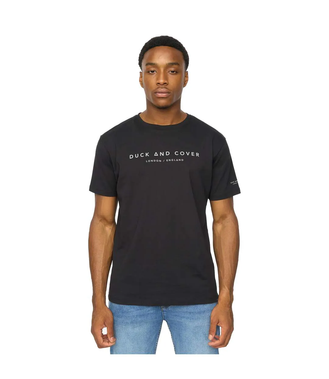 T-shirt Crytons Homme Noir Duck And Cover-2