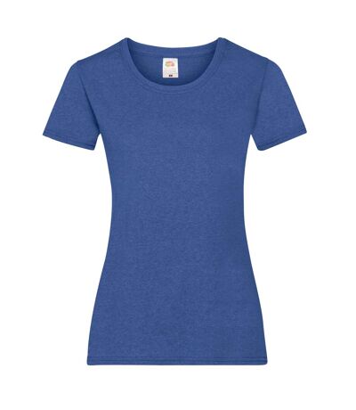 Fruit Of The Loom Ladies/Womens Lady-Fit Valueweight Short Sleeve T-Shirt (Pack Of 5) (Retro Heather Royal) - UTBC4810