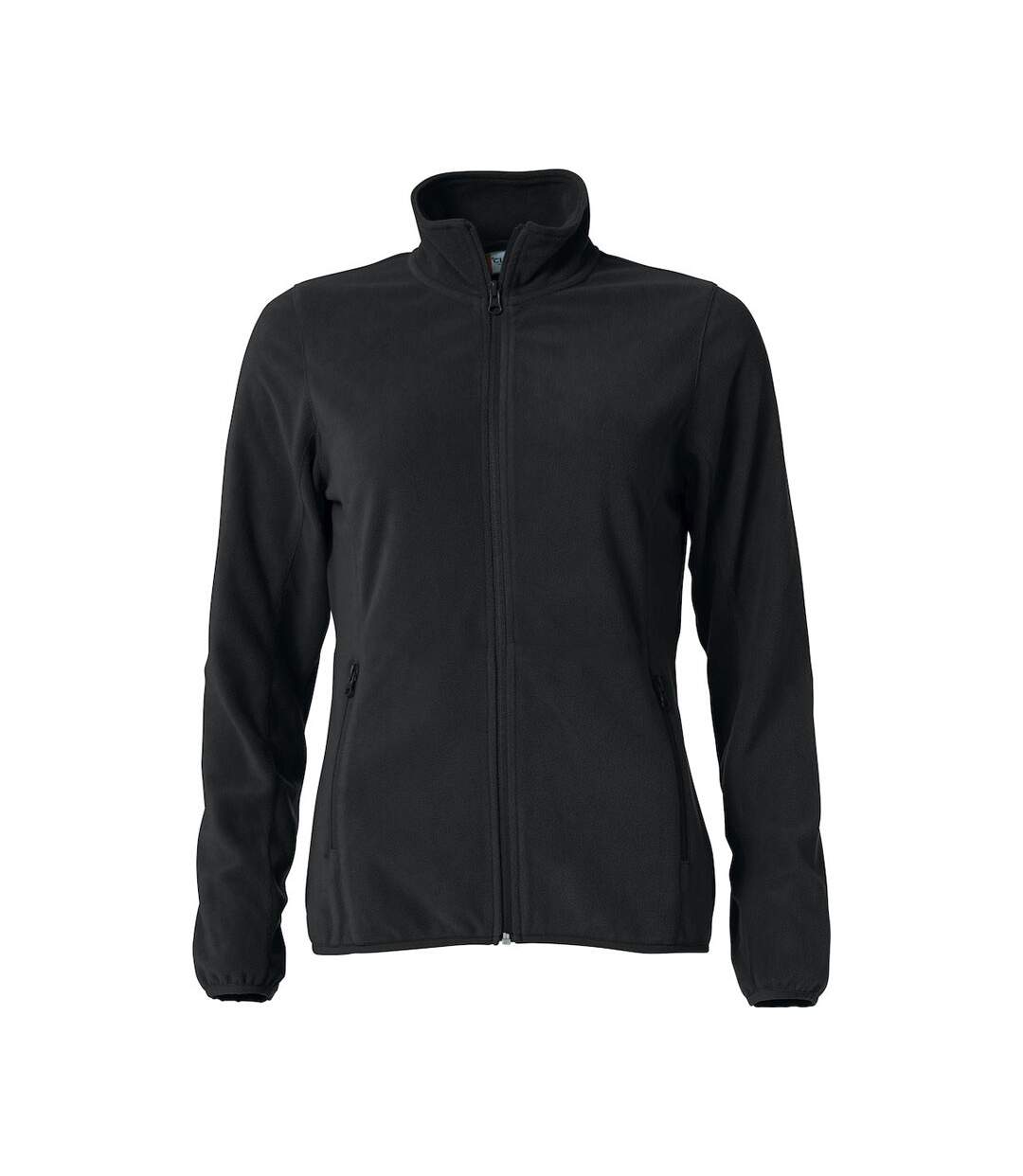 Womens/ladies basic microfleece jacket black Clique-1