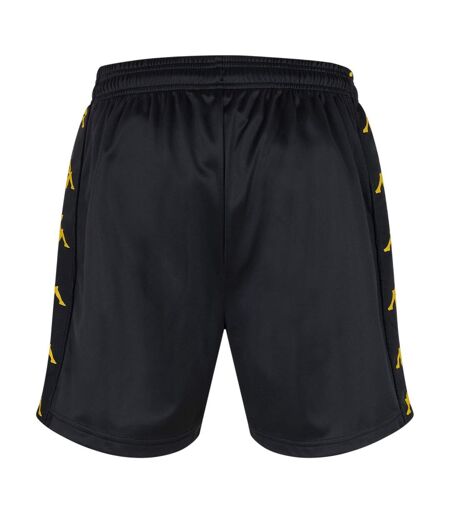 Short De Course Banda Too Hot Homme Noir Jaune Vif Kappa