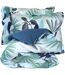 Parure de lit percale de coton MOOREA PACIFIC bleu cobalt Taie 50x70 cm-2
