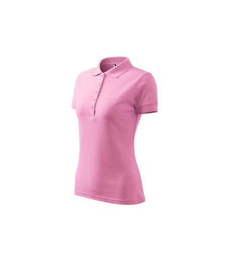 Womens/ladies Pique Polo Shirt Pink Malfini