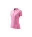 Womens/ladies Pique Polo Shirt Pink Malfini-1
