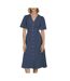 Robe bleu femme jdy nora 2/4 midi-1