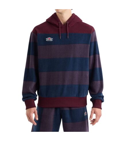 Mens multi stripe panelled hoodie winetasting Umbro