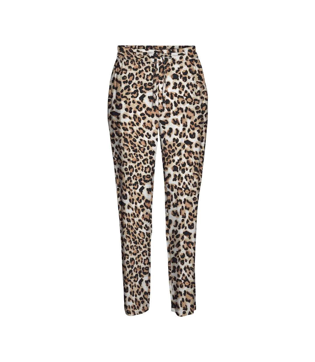 Pantalon fluide léopard noir/beige femme vero moda easy joy - l-3