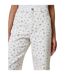 Womens/ladies Soleil Floral Wide Leg Jeans White Threadbare-4