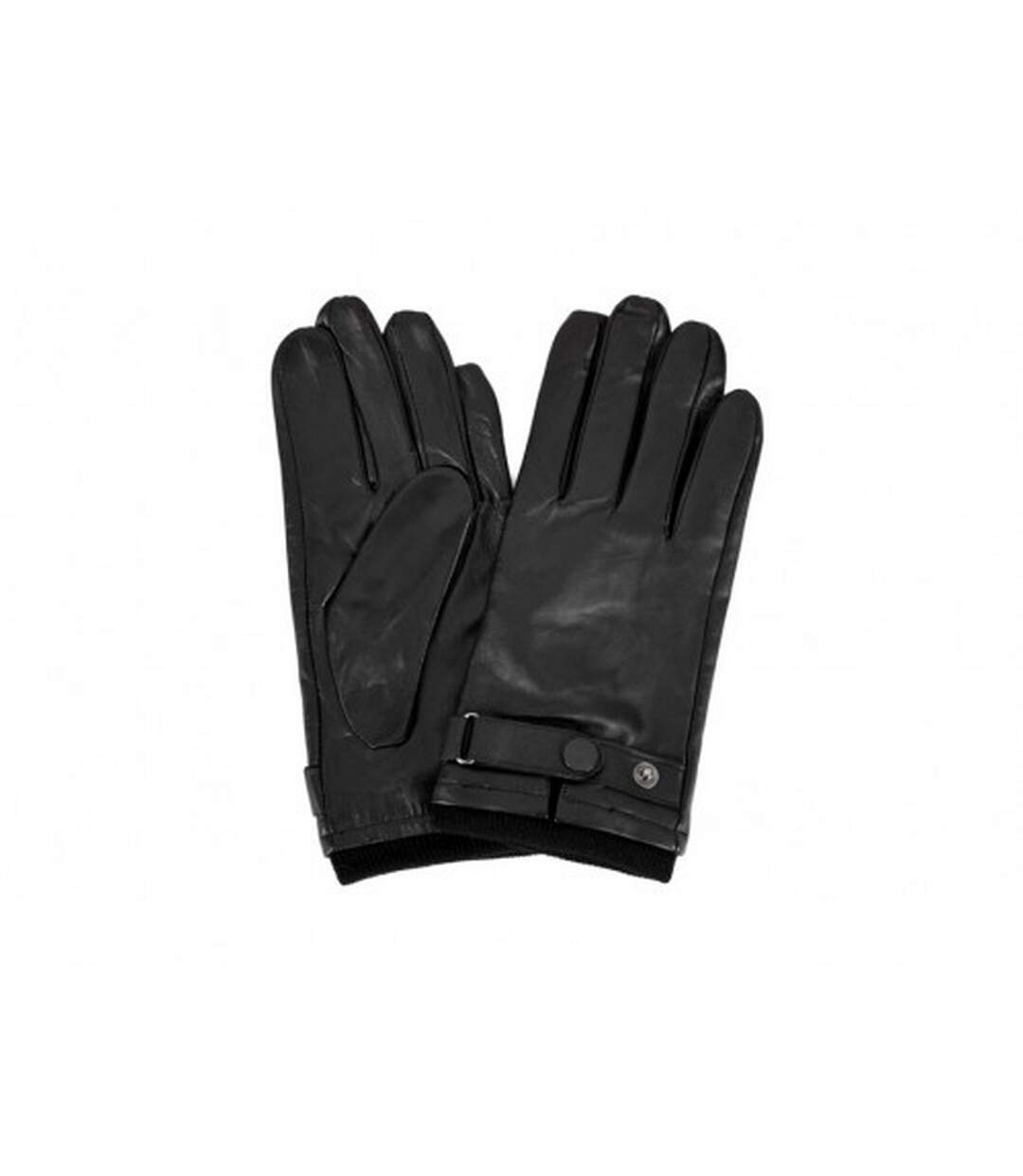 Mens stud strap gloves black Eastern Counties Leather-1