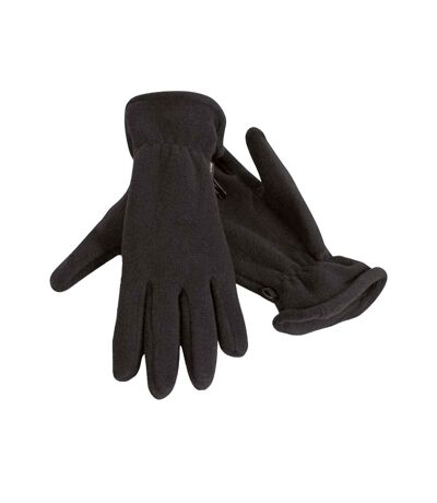 Unisex adult polartherm winter gloves black Result Winter Essentials