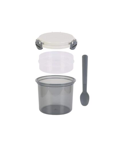 Boîte de Repas & Cuillère Lunch Box 60cl Gris
