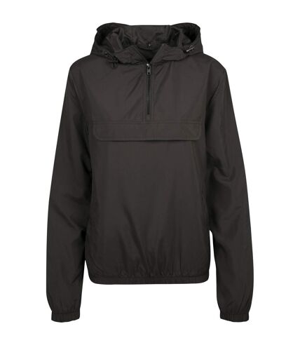 Build Your Brand Womens/Ladies Basic Pullover Jacket (Black) - UTRW7614