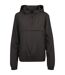 Build Your Brand Womens/Ladies Basic Pullover Jacket (Black)