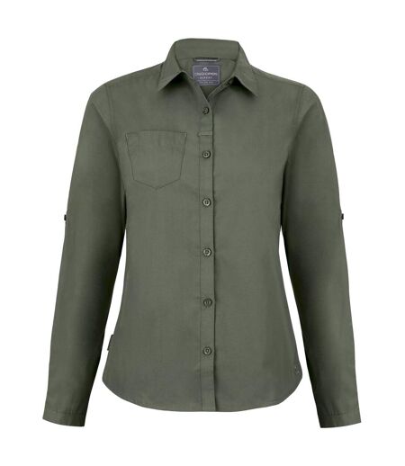 Craghoppers Womens/Ladies Expert Kiwi Long-Sleeved Shirt (Dark Cedar Green) - UTCG1759