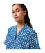 Chemise Manches Courtes Motif/style Géométrique Femme Blanc Bleu Lacoste-3