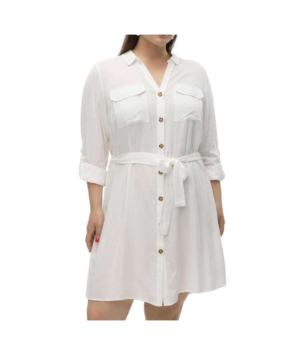 Robe blanche femme vero moda vmbumpy-1