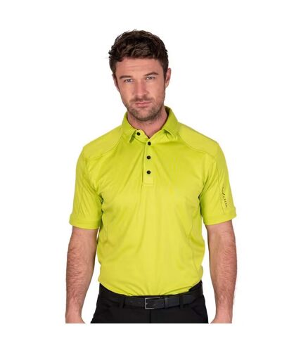 Polo de golf surpiqué pour hommes lime Island Green