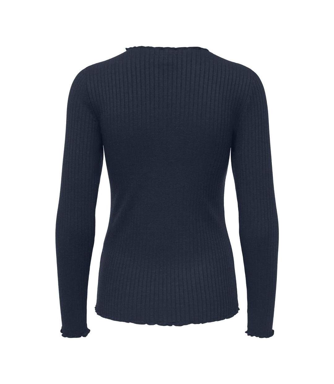 T-Shirt manches longues marine femme jdy fransiska-2