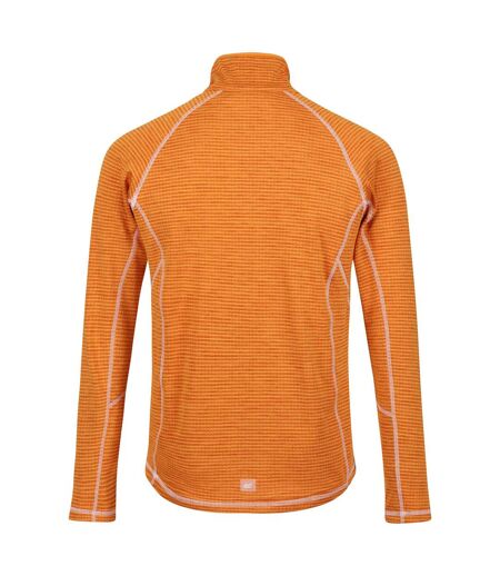 Regatta Mens Yonder Quick Dry Moisture Wicking Half Zip Fleece Jacket (Orange Pepper) - UTRG3786