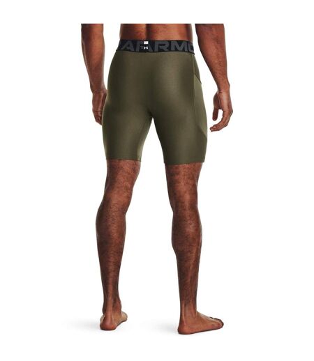 Mens Heatgear Fitted Compression Shorts Marine Od Green Under Armour