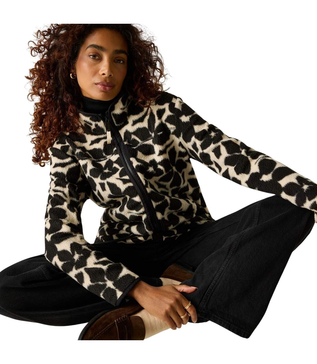 Veste Polaire Motif/style Floral Frankie Femme Monochrome Anthracite Regatta-4